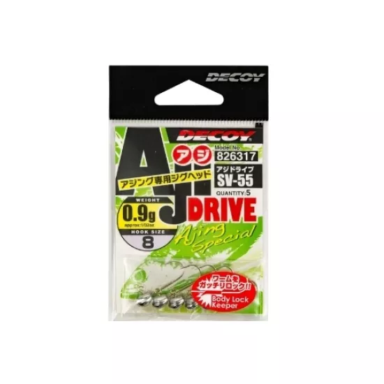 Decoy Aji Drive SV-55 Jighead | LRF Aji Jighead