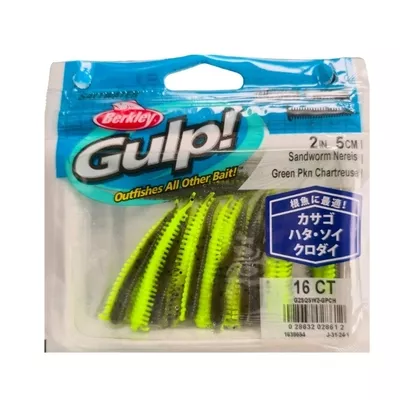 Berkley Gulp Sand Worm Green Pumpkin Chartreuse | LRF Dükkanı