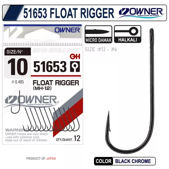 Owner 51653 MH-12 Float Rigger | LRF Mafsallı İğne