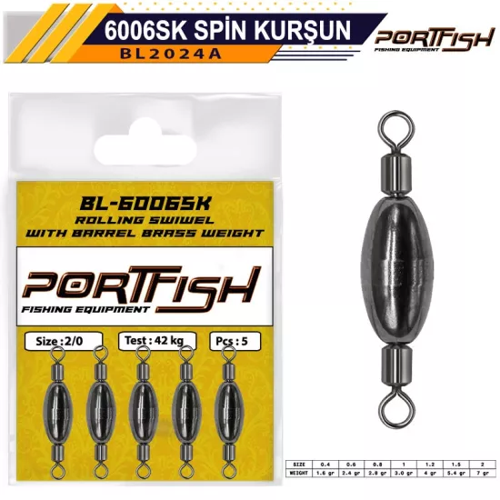 Portfish BL-6006SK Fırdöndülü Caroline Kurşun | LRF Dükkanı